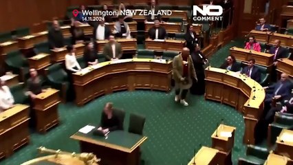 Watch: Maori mps stage haka protest over treaty bill