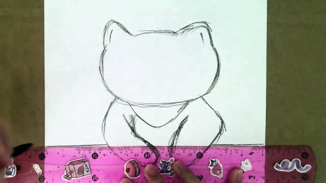 Sevimli Kedi Çizimini Öğren - Kolay Karakalem Çizim Eğitimi -Sevimli Hayvan Çizimi Nasıl Yapılır