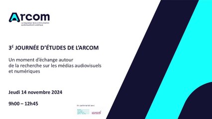 Journée d'études 2024 de l'Arcom : 1ère partie