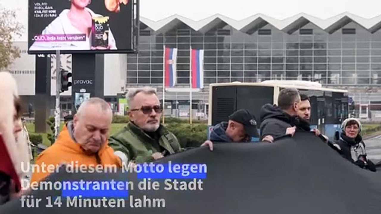 Serbien: 'Ziviler Ungehorsam' in Gedenken an Opfer von Bahnhofeinsturz