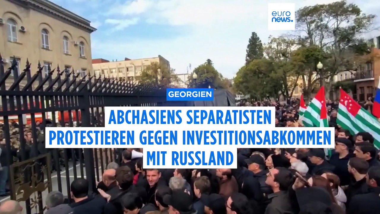 Nein zu Immobilienabkommen mit Russland: Demonstrierende stürmen Regierungsgebäude in Abchasien