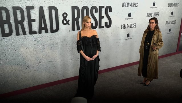 Pregnant Jennifer Lawrence Shows Off Baby Bump at Bread & Roses Premiere