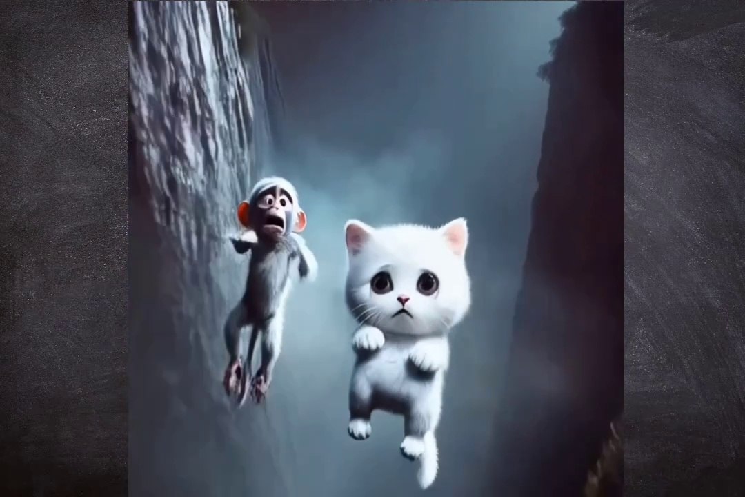 poor Kitten and baby monkeys | Kitten story rescue the monkey and help the Hulk