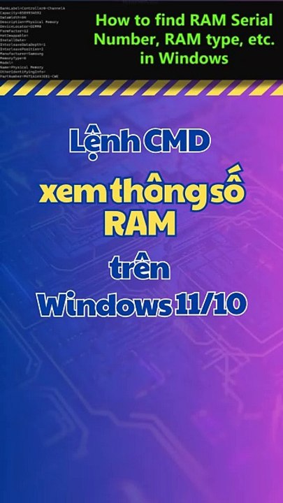 🎯Cách xem thông số RAM bằng lệnh CMD trên WINDOWS #ram #windows #thôngsố #lệnhCMD #cáchxem #win10 #win11