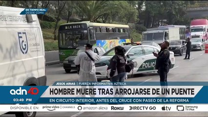 Un hombre de aproximadamente 30 años de edad, perdió la vida luego de caer de un puente