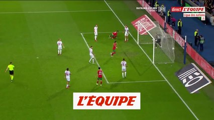 Le retourné acrobatique de Cristiano Ronaldo face à la Pologne - Foot - L. nations