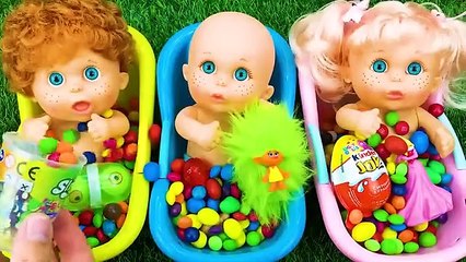 Satisfying Video l Mixing Candy in 3 Rainbow BathTubs & Magic Skittles & Slime Cutting ASMR (1)