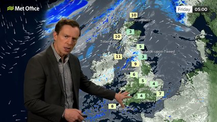 Met Office Thursday afternoon weather forecast 14/11/2024