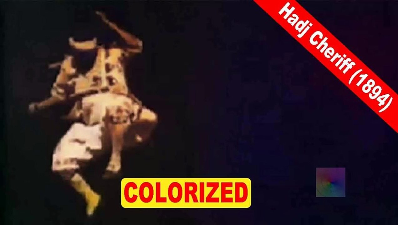 Hadj Cheriff, Arab Knife Juggler (1894) | Hadj Cheriff | Хадж шериф | Old Colorized movie