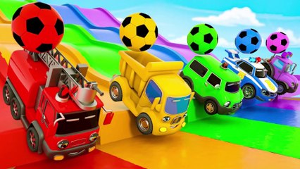 Baby Shark + Wheels On the Bus song - Soccer ball shaped wheels - Baby Nursery Rhymes & Kids Songs