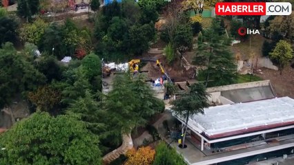 Üsküdar'daki Kaçak Villa İnşaatı Havadadan Görüntülendi