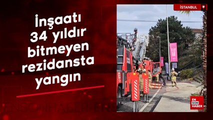 Sarıyer’de inşaatı 34 yıldır bitmeyen rezidansta yangın