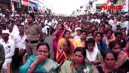 तासगावांत शरद पवारांसमोर रोहित पाटीलसाठी राहुल पाटीलचं भाषण.