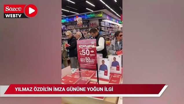 Yılmaz Özdil'in imza gününe yoğun ilgi