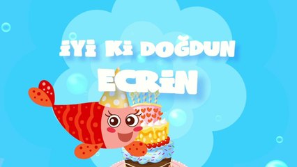 İyi ki Doğdun ECRİN  - İsme Özel Kırmızı Balık Doğum Günü Şarkısı