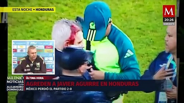 Javier Aguirre sufre cortada en la cabeza por una lata de cerveza tras Honduras vs México