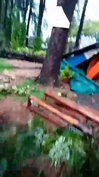 Chuva causa estragos em Holambra