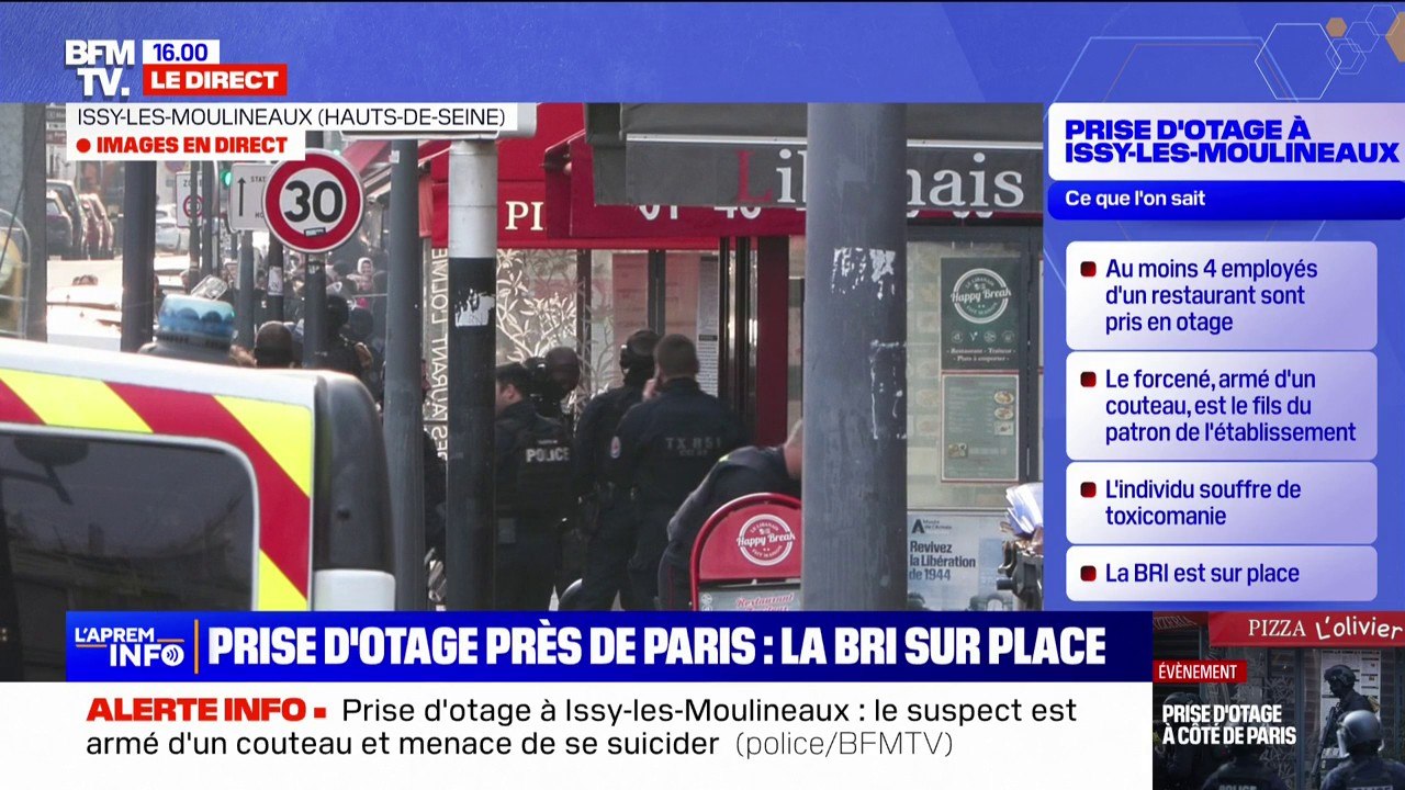 Issy-les-Moulineaux: les quatre otages libérés, le forcené arrêté