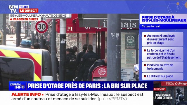 Issy-les-Moulineaux: les quatre otages libérés, le forcené arrêté