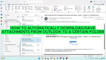 How To Automatically Download/Save Attachments from Outlook to a Certain Folder