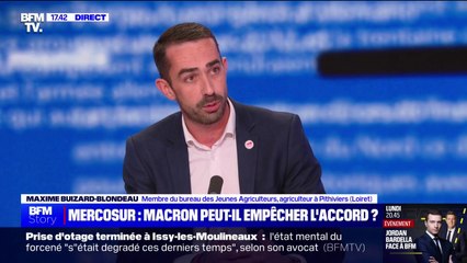 Maxime Buizard-Blondeau (Jeunes agriculteurs): "Les clauses miroir, ce sont des cacahuètes que l'on jette aux agriculteurs"