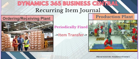 Recurring Item Journal for "Item Transfer" in Business Central #recurring #journal #items #d365bc