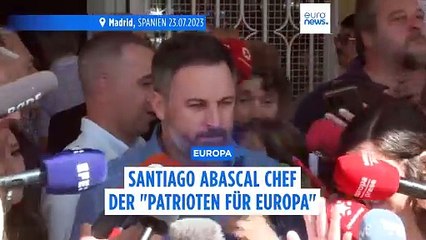 Spaniens Vox-Chef Abascal wird Vorsitzender der "Patrioten für Europa"