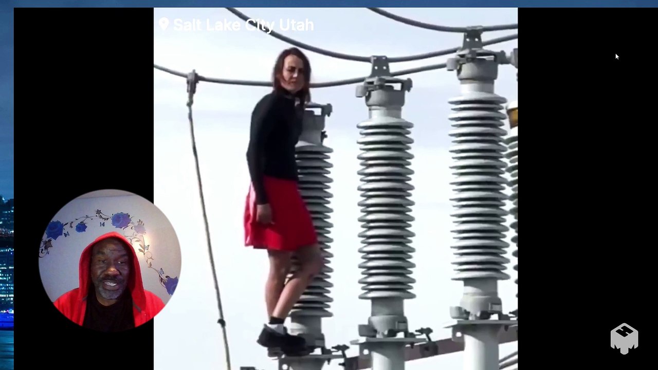A woman Losing Her Mind on Live Wires At Con Ed
