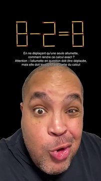 En ne déplaçant qu’une seule allumette comment rendre ce calcul exact Attention l’allumette en question doit être déplacée, mais elle doit toujours faire partie du calcul