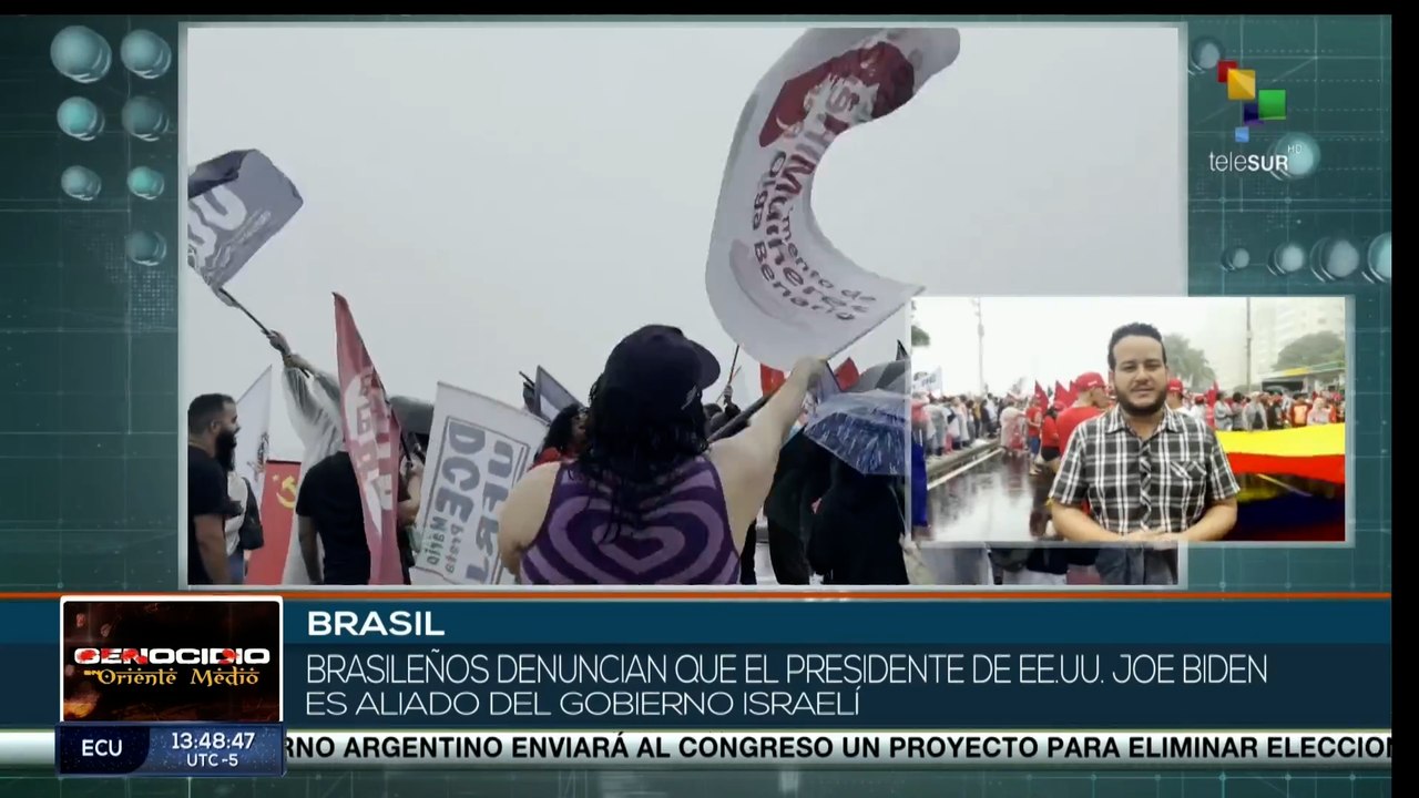 Brasileños se movilizan por los derechos del pueblo de Gaza