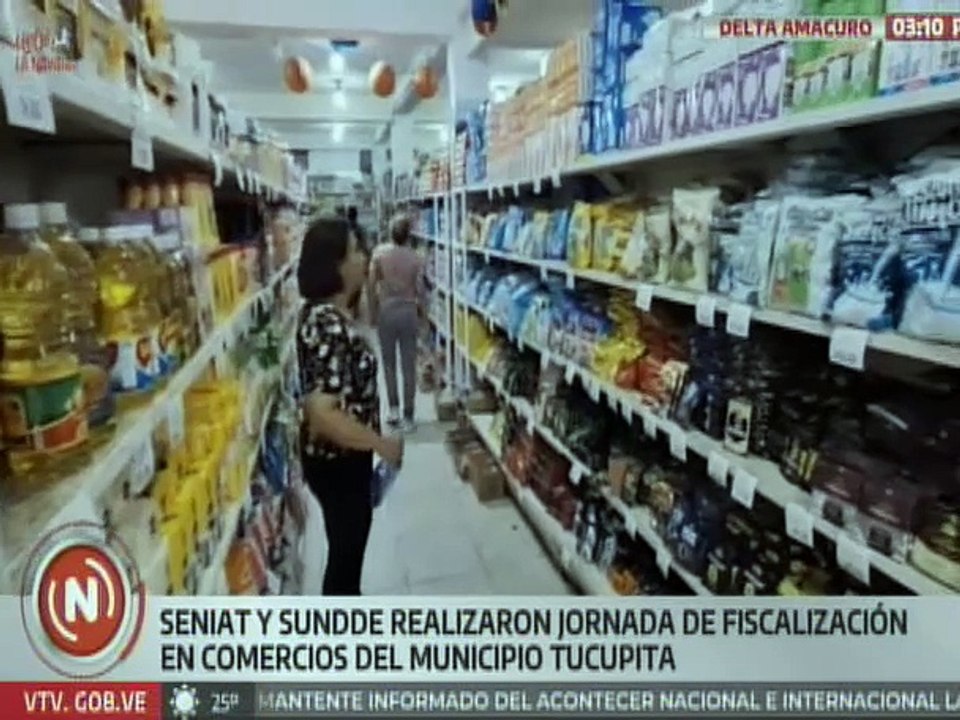 Delta Amacuro | Seniat y Sundde realizan jornada para fiscalizar comercios que no cumplan normativas