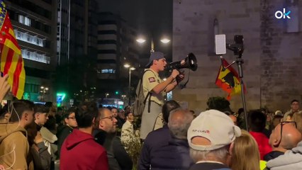 Una manifestación en Valencia pide la dimisión de Sánchez por la gestión del Gobierno en la DANA