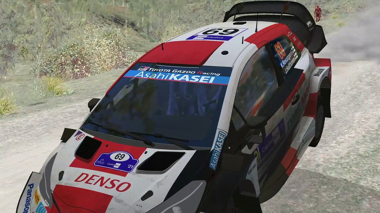 Richard Burns Rally: Junior Wheels (I), in a Toyota Yaris WRC 2018 (Moza R5 Wheel).