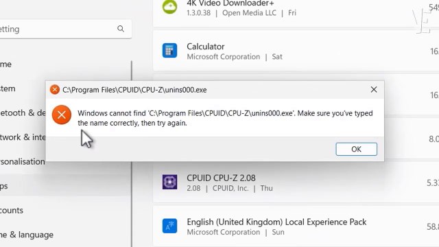 How To Fix Can't Uninstall and Solve Windows cannot find Uninstall.exe Unins000.exe ✅