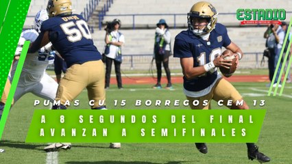 PUMAS CU avanza a semifinales de ONEFA | Estadio Deportes