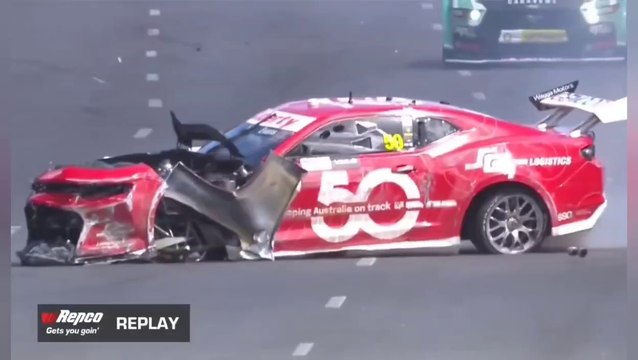 V8 Supercars 2024 Adélaïde 500 Qualifying Race 24 Evans Huge Crash