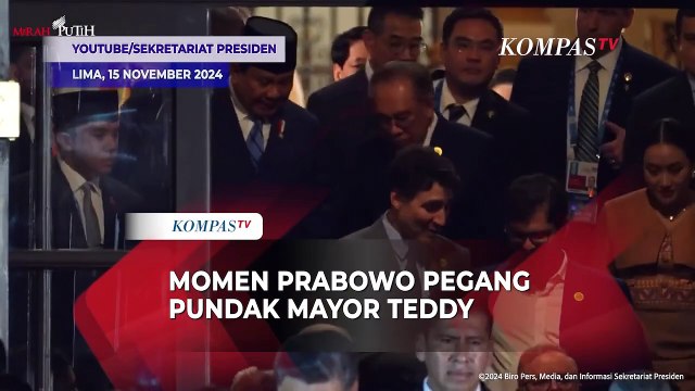 Momen Presiden Prabowo Pegang Pundak Mayor Teddy saat Hadiri APEC Economic Gala Dinner Peru