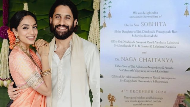 Sobhita Dhulipala Naga Chaitanya Wedding Invitation Card Viral, Date and Venue Out | Boldsky