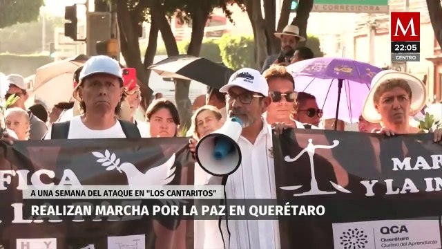 Familiares de víctimas de 'Los Cantaritos' marchan por la paz en Querétaro