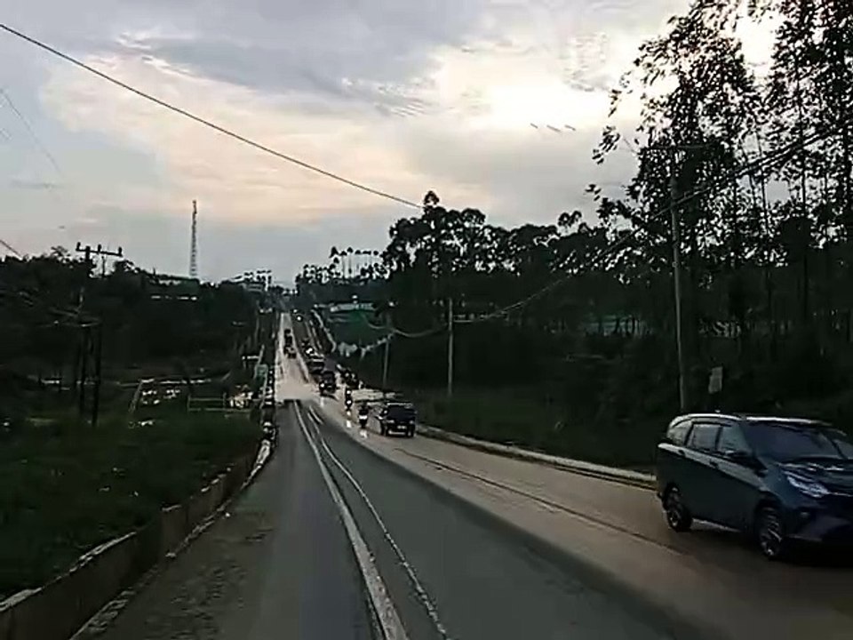 Genangan Air di Jalan Negara Arah IKN