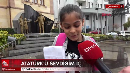 Çanakkale'de anıta zarf bırakan Şeyma'nın Atatürk sevgisi