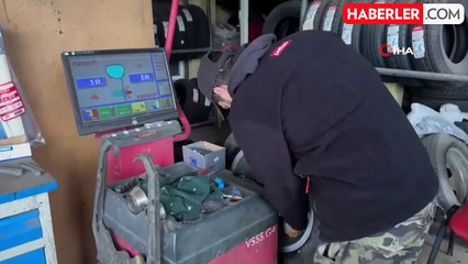 Kış Lastiği Zorunluluğu ile Lastikçilerde Yoğunluk Artıyor