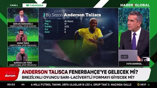 Anderson Talisca Fenerbahçe'ye gelecek mi? Sercan Hamzaoğlu: Devre arası böyle bir yıldızı takıma kazandırmak demek...
