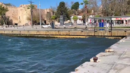 Dev dalgalar kıyıları dövdü