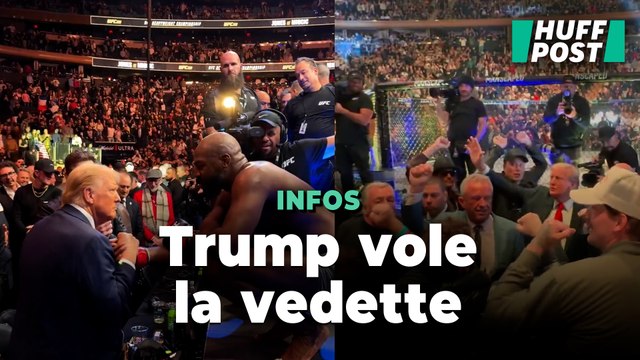 Donald Trump accueilli en champion lors d’un combat de MMA entre Jon Jones et Stipe Miocic à New York