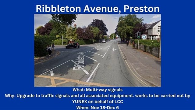Roadworks starting in Preston & South Ribble (18/11-24/11)