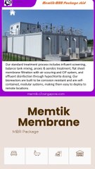 The Advantages of Singapore MEMTIK PVDF Flatsheet Membrane Bioreactor Modules in Wastewater Treatment