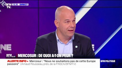 Pour Arnaud Rousseau, "sur le volet agricole du Mercosur, tel qu'il est proposé, c'est non"