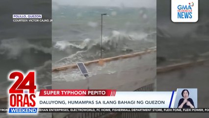 Daluyong, humampas sa ilang bahagi ng Quezon; Ilang residente, nagpa-rescue matapos mawasak ang bahay dahil sa bagyo | 24 Oras Weekend