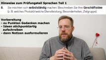 Deutsch-Test für den Beruf B2 – 22 – Sprechen Teil 1 – Thema 8: Ihre Geschäftsidee